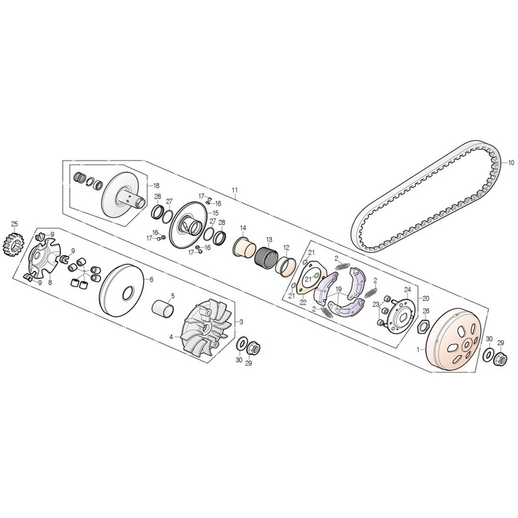 DAELIM YC125 (DL125ARM) VARYATOR KIZAGI #DL125-ARM E1209